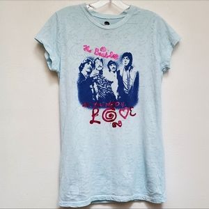 25 🍭The Beatles Top All You Need is Love Burnout T Size L